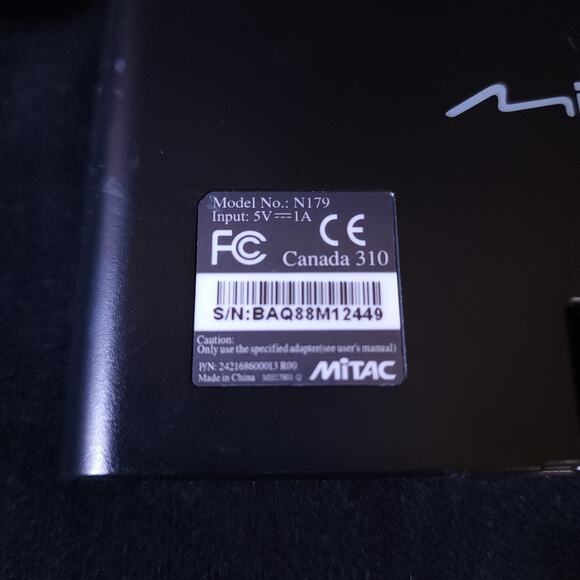 Mitac Mio N179 Black 4.3 in Digital Display GPS System Unit w/ Car Power Adapter - Picture 3 of 5